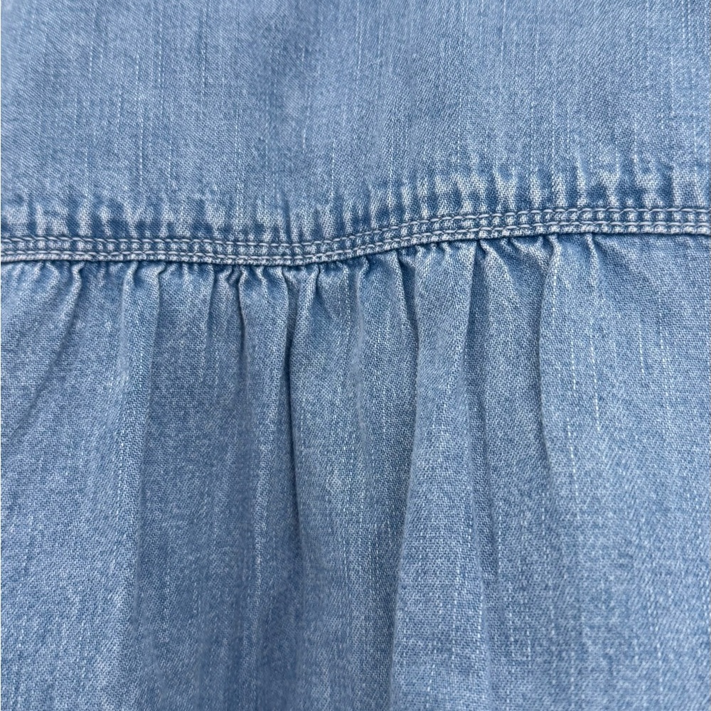 Universal Thread Cropped Denim Button Down Shirt,… - image 8